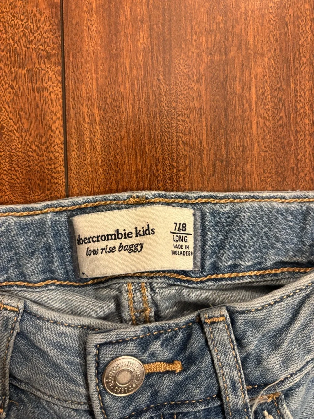 Girls Wide Leg Jeans Low Rise Baggy Front Zipper in Great Condition Size 8